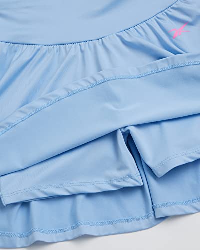 Reebok Girls’ Active Skirt Set – 2 Piece Performance T-Shirt And Tennis Skort – Butterfly Scooter Skirt With Liner (7-12), Size 10, Powder Blue #TOP4