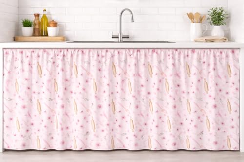 Image of Barebeauty Premium Printed Kitchen Sink Curtain | Kitchen Under Sink Curtain | Decorative Cabinet Cover | Washable & Dustproof | Modern Curtain (2, Design-4)