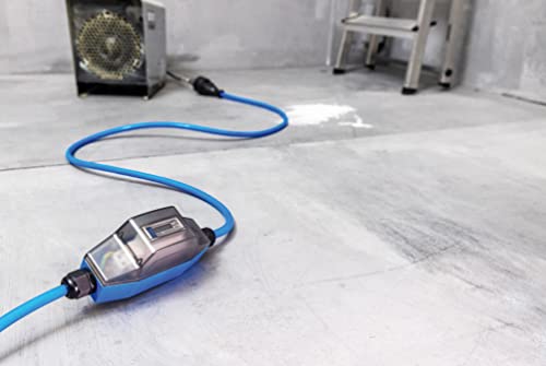 as - Schwabe – Stromzähler ROCO MID konform, Wechselstromzähler im Kunststoffgehäuse, 5+1- stellig analog, 230V/16A/max. 3500W, für den Außenbereich mit Aufhängelasche, IP44, Schwarz/Blau, 61761