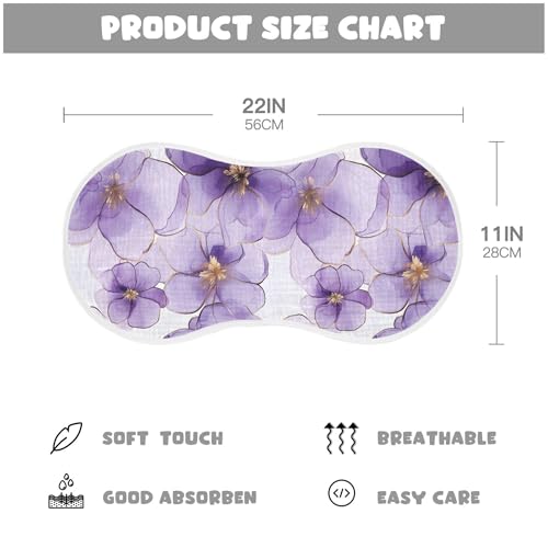 xigua Flowers Baby Burp Cloths for Newborn Boys and Girls 1 Pack, Soft & Absorbent Cotton Baby Burp Cloth, Baby Washcloths, Newborn Towel, Burp Rags4