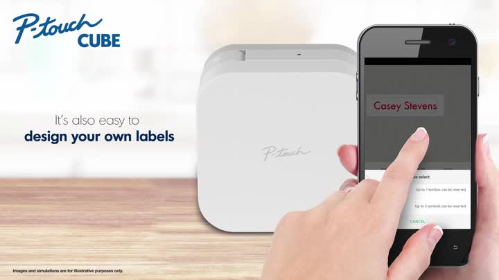 P-Touch Cube Smartphone Dedicated Label Maker with Bluetooth