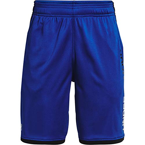 Under Armour Boys' Stunt 3.0 Shorts , Royal Blue (400)/Mod Gray , Youth Large