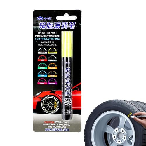 Pinte de pintura para neumáticos para automóviles - Marcador de neumáticos | Marcador de neumátiicos impermeables | Marcadores de letras de pintura automática Pen | No hay bolígrafos de retoque de fug