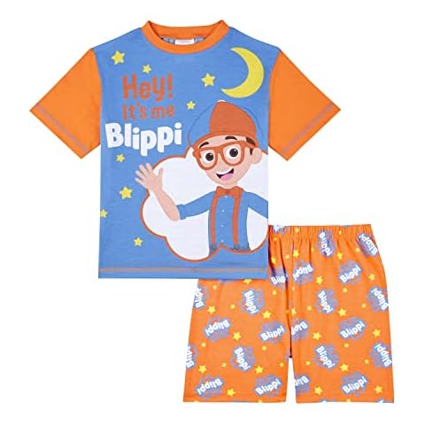 Blippi Boys Short Pyjamas, Official Merchandise, Ages 18 Months to 7 Years (2-3 Years) Orange Cover