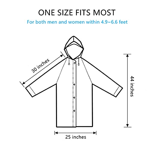 Image of Rain Poncho for Kids Boys Girls - 2 Pack Reusable Waterproof Rain Coat Jacket for Teen Disney, Clear Pink Yellow Blue Purple