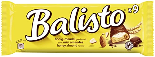 Balisto Schokoriegel, Honig-Mandel, gelb, Multipack, 9 Riegel à 18,5g