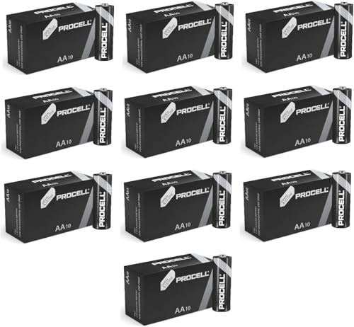 Procell by Duracell AA Alkaline Battery, Pack of 100