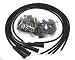 Pertronix 804280 Flame-Thrower Black Universal 180 Degree 8mm 4 Cylinder Spark Plug Wire