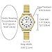 JewelryWe Women's Easy Reader Analog Watch Gold/Silver Plated Elastic Band Wristwatch