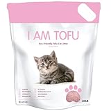 I AM TOFU - Tofu Cat Litter, Natural Flushable, No Dust Extra Clumping Pellet Litter (10 LBS, Honey Peach)