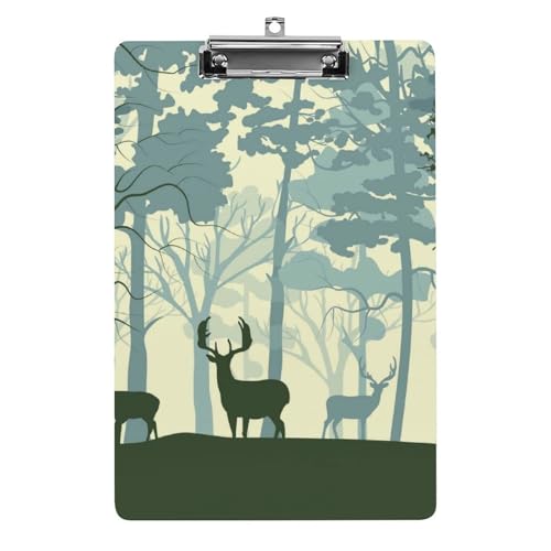 Porte document avec clip de la forêt format A4 pour ranger vos feuilles