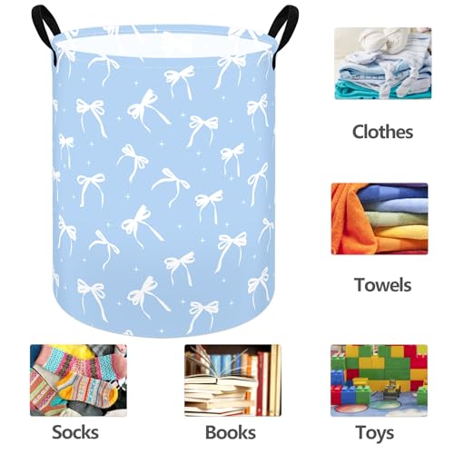 Image of Kids Laundry Storage Hamper Toys Nursery Bin with Handles | Gift Laundry Basket ,Storage Basket for Kids Room Bedroom Decor