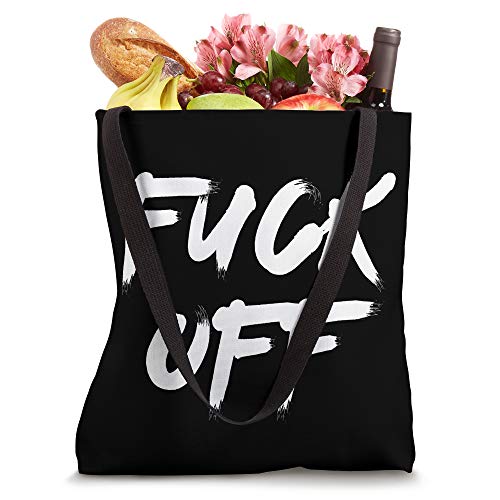 Bolso tote con estampado 'Fuck Off' miniatura 4