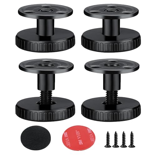 Thapncow Patas Regulables Muebles Negro 27-40 mm|Patas para Muebles Cocina|perforables o Autoadhesivas|con pies niveladores antirayaduras,para Muebles Cocina,mesas,maquinaria y Equipos