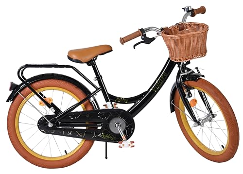 Volare Ashley 18" Black vélo enfant noir chic pour filles et garçons de 5 à 7 ans
