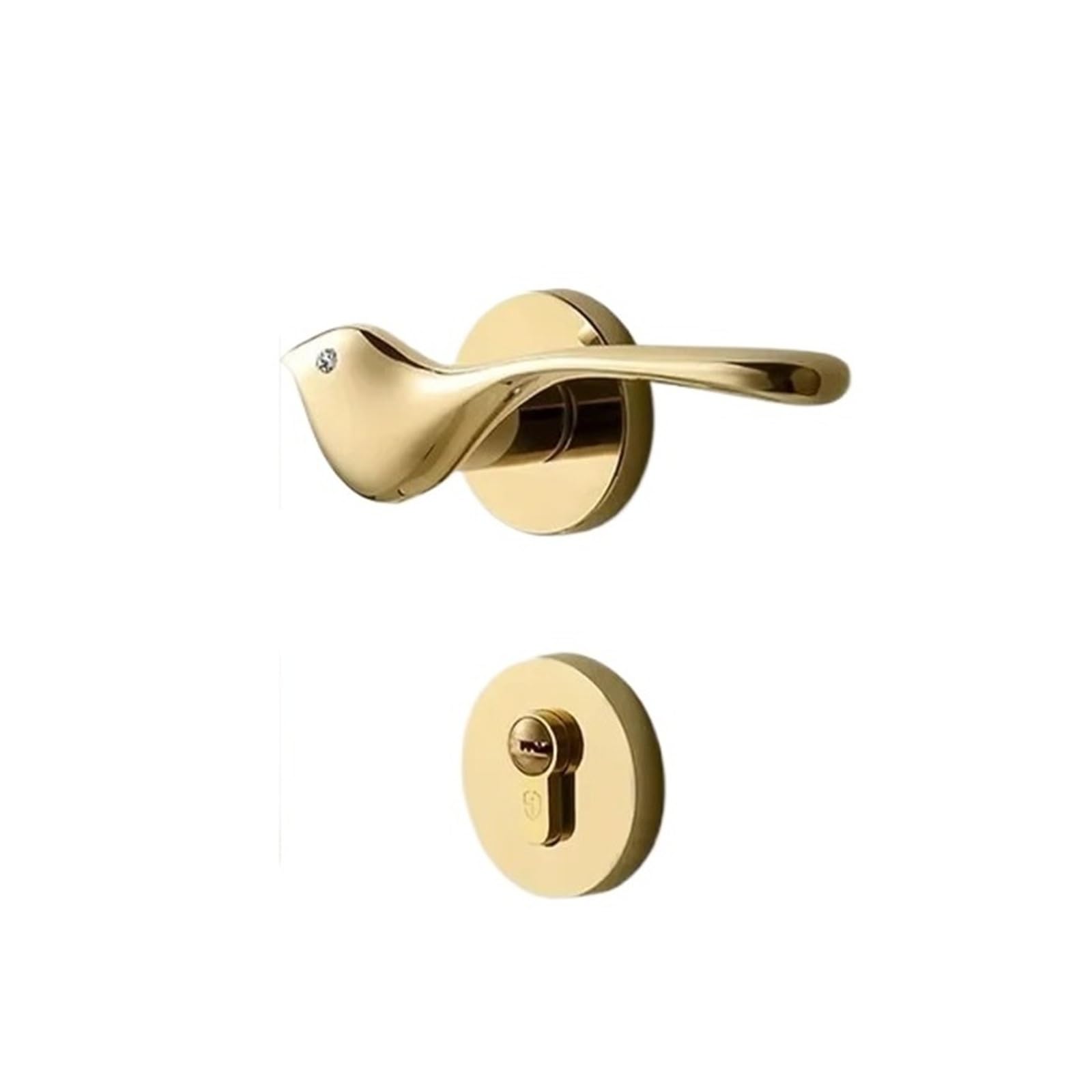 FBXRXZFPJ Door Lock zinc Alloy Silent Door Handle Double Sided Safety