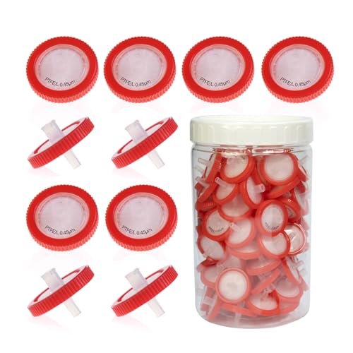 SERHICS Syringe Filters Hydrophilic PTFE 25 mm 0.45 um Non Sterile 100/pk