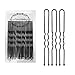 Wenobby 40 Pins Black Metal U Shaped Hair Pins Hair Clips - For Updo Ponytail Roller Curl Styling - 2.8 Inch