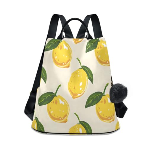 Image of ALAZA Yellow Lemon Trips Hiking Camping Rucksack Pack for Women