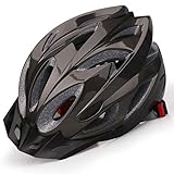 iWUNTONG Casco Bicicleta Adulto, Ajustable Casco Bicicleta con Certificado CE con Visera Desmontable Unisexo Casco de Ciclismo con Franja de la Barbilla de Montaña Ligero para Adultos Hombres Mujeres