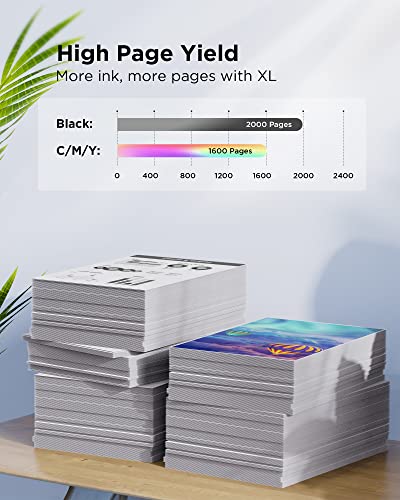 962Xl 962 Xl High-Yield Ink Cartridges, Replacement For Hp 962 962 Xl Ink Cartridges Combo Pack (4 Pack, 1Bk/1C/1M/1Y), Upgraded Chip, For Officejet Pro 9010 Series 9010 9015 9018 9020 9025 Printer #TOP2