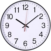 Officer Products Reloj de Pared de plástico, 30 cm, Negro,