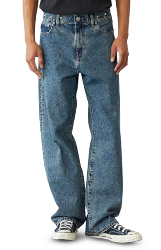PacSun Men's Dylan Baggy Jeans Studded Medium Blue
