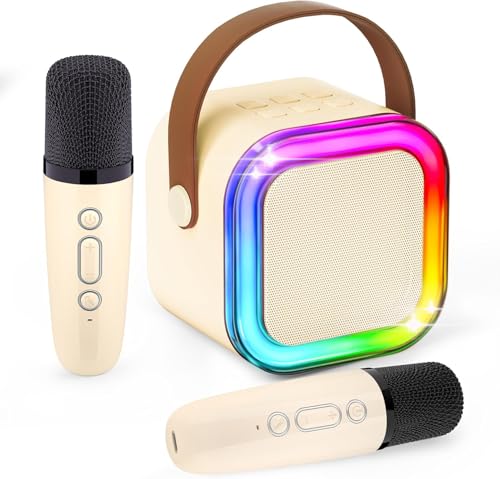 ❤️大特価❤️ 光るカラオケ マイク2本 Bluetooth5.3 カラオケセット 夏休み❤️ 光るカラオケ マイク2本 Bluetooth5.3 カラオケ
