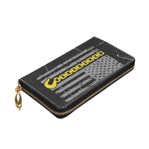 USA Thin Yellow Line Flag Tow Truck Driver Wallet Card Bag4