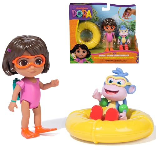 Dora - Coffret Cadeau Aventure Expédition Aquatique - Figurine À Collectionner - 2 Figurines & 1 Accessoire - Dessin Animé Jouet Maison De Poupée - Jouet Enfant 3 Ans Et +