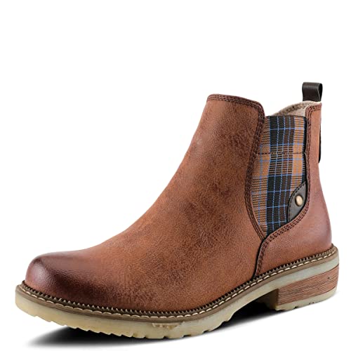 Spring Step Women's Nonia Sneaker for Women | Chelsea Inspired Ankle Boots with Plaid Elastic Stretch for Women | Chelsea Inspired Ankle Boots with Plaid Elastic Stretch