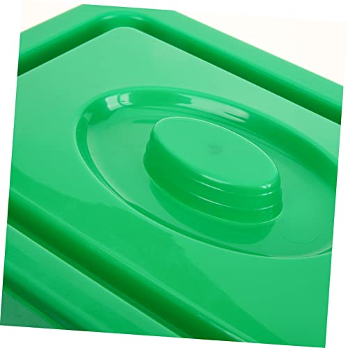 Caneca de basura cuadrada verde de plástico 13 galones miniatura 2
