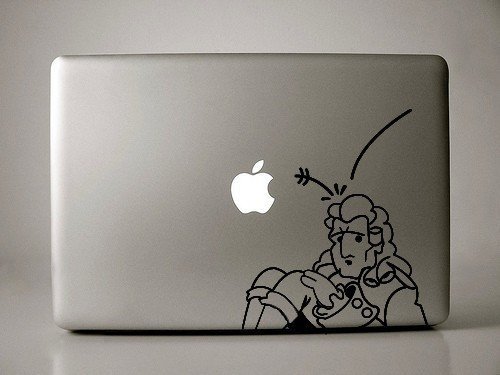 Ivybee Decals Isaac Newton - Black - for 13" Macbook