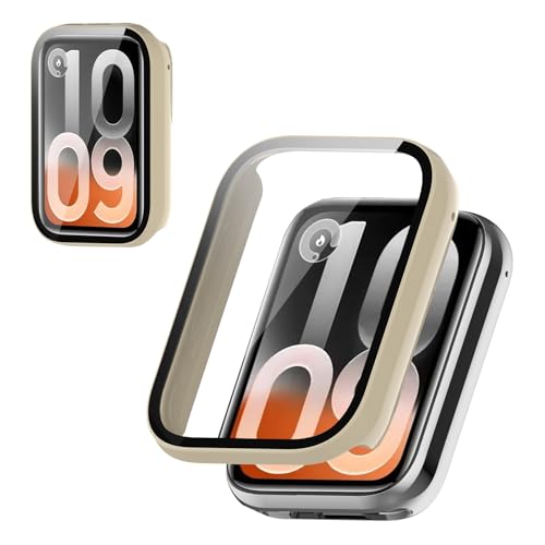 For Xiaomi Smart Band 10 Pro �P�[�X �t�B����+PC�t���[�� ��̌^ �ی�J�o�[ �K���X�t�B���� ��̌^ �h�� �h�o�yHUKWIMO�z 3D�S�ʕی� �w��h�~ HD�����ߗ� ���ɋ��� �C�A�[�� �ɔ� �������� ���˒ጸ (����z