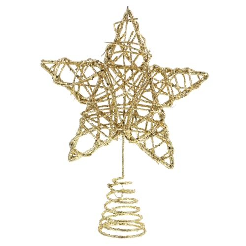 POPETPOP Glitzernder Weihnachtsbaumspitze Stern aus Leuchtender Hohler...