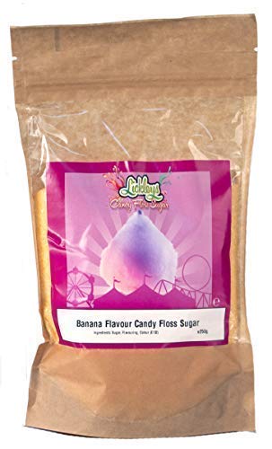 Lickleys Plátano Sazonado Algodón de Azúcar Azúcar, para para Hogar Algodón de Azúcar Hacer y Hogar Algodón Azúcar Máquinas, 1x 100 Gram Bolsa