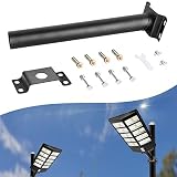 ZJOJO Street Light Pole Wall Mounting Pole, Solar Street Light Extension Mounting Arm for Outdoor Li
