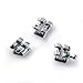 JMU Dental Orthodontic Bracket, Standard Brace Roth Slot.022 with 3-4-5 Hooks, Metal Monoblock MIM, Set of 20 Pieces