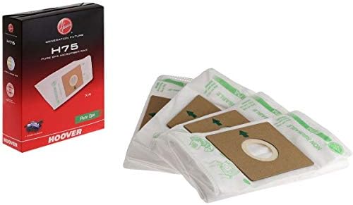 Hoover H75 Vacuum Cleaner Bags, Original, Microfiber, Pure EPA, Odorless, Extra Capacious, Compatible with Hoover Thunder Space, A Cube Silence and Optimum Power vacuum cleaners, 4 Pieces