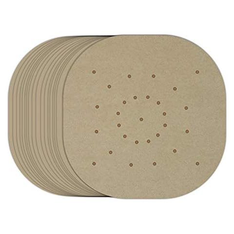 Air Fryer Parchment Paper Liners 7.5"×7.5" 100Pcs Large Compatible with XL Philips, NuWave Brio, Chefman, OMORC, Cuisinart, COSORI, Cooks Essentials, Power Airfryer Oven,SARKI and More Cover