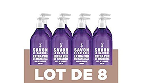 Savon le Naturel Savon Liquide Miel de Lavande Extra Pur de Marseille - Pack de 8 Cover