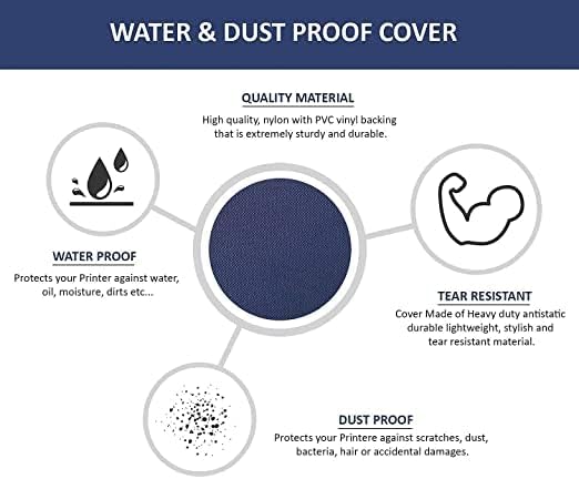 TOPPINGS Ultimate Protection: Premium Printer Cover | Dust, Water, and Scratch-Resistant | Compatible with HP Deskjet HP3835 Printer (Blue)