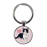 [ル ボンボン] はちわれ 猫 全身 PK キーホルダー ねこ キーリング 猫