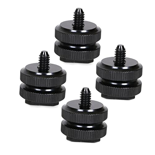 Angoily Hot Shoe to 1/4 -20 Tripod Screw Adapter Quick Release for Camera Tripod Mount DSLR Camcorder Accessory