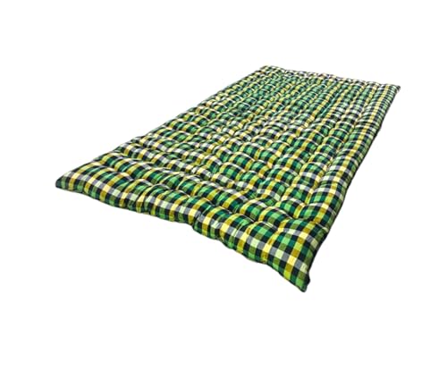 Image of ATOOTFUSION Soft Cotton Foldable Light Weight Filled Single Firm Mattress| Gadda (Multicoloured, 1 Sleeping Capacity, 3 x 6 ft or 72 x 36 Inches)