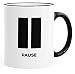 Produktbild MoonWorks Tasse farbige Kante Pause einfarbig Kaffeetasse Teetasse Keramiktasse schwarz unisize