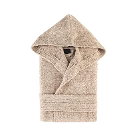 Top Towels Unisex Cotton Bathrobe with Hood Cover