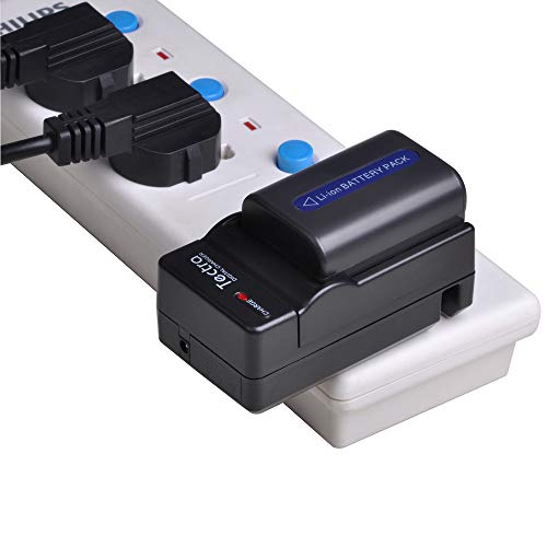 Tectra 2 Pack NP-FM50 Battery and Charger Kit for Sony NP-FM30 NP-FM51 NP-QM50 NP-QM51 NP-FM55H and HDR-HC1 TRV280 TRV350 TRV250 TRV19 TRV22 DVD101 DVD201 Camcorder