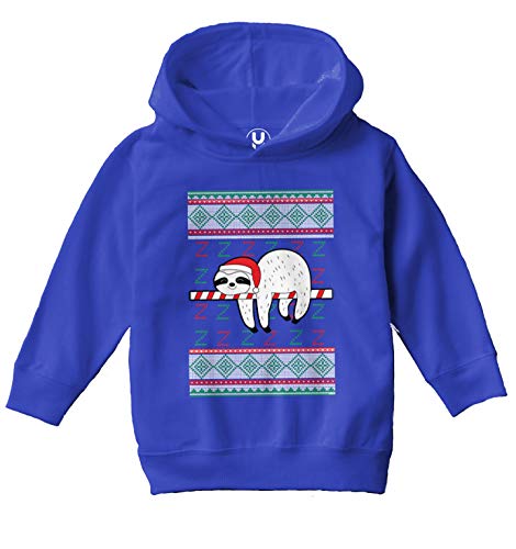 Haase Unlimited Sloth Ugly Christmas Sweater Pattern - Toddler/Youth Fleece Hoodie2
