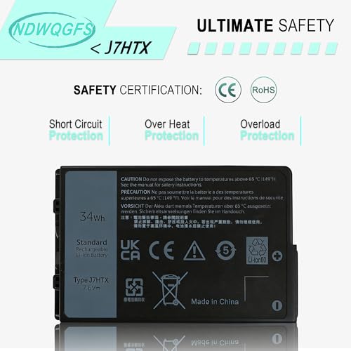 Image of J7HTX 7XNTR Battery Replacement for Dell Latitude 7202 7212 7220 Rugged Extreme Tablet T03H T03H002 T03H003 Series 02JT7D 2JT7D J82G5 451-BBOR 451-BCCO 451-BCDH FH8RW 0FH8RW DRPTJ VW5Y4